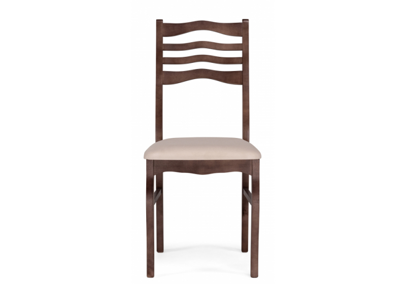 Стул деревянный Амадиу бежевый / орех (42x49x92)
