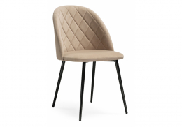 Стул на металлокаркасе Зест микровелюр 05 / черный глянец (50x54x81)