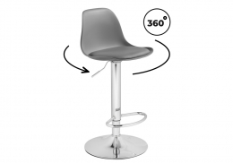 Барный стул Soft gray / chrome (38x38x86)