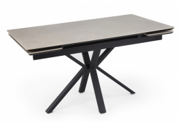 Керамический стол Старлайт 140 (200) х 80 carmen light grey / черный (80x75)