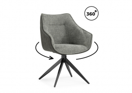 Стул на металлокаркасе Kansas gray / graphite gray / black (61x62x86)