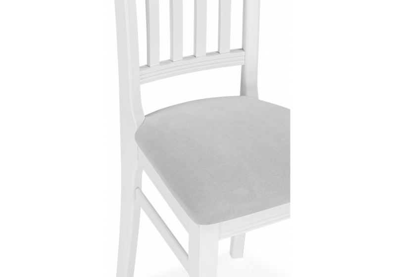 Стул деревянный Фрезино с проножкой серый велюр / белый (45x50x94)