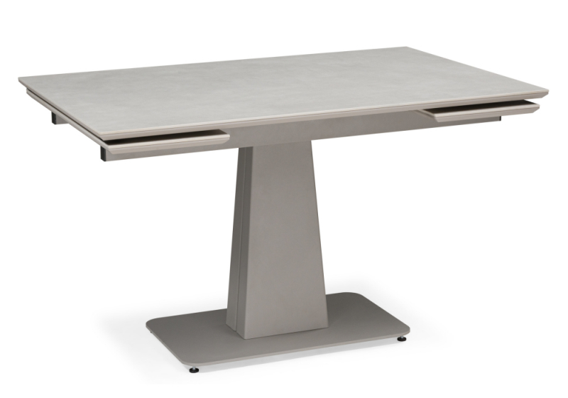 Керамический стол Мун 120(180)х80 carmen light gray / серый матовый (80x73). 