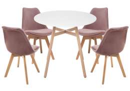 Обеденная группа Арги 90 light purple / white / wood ()